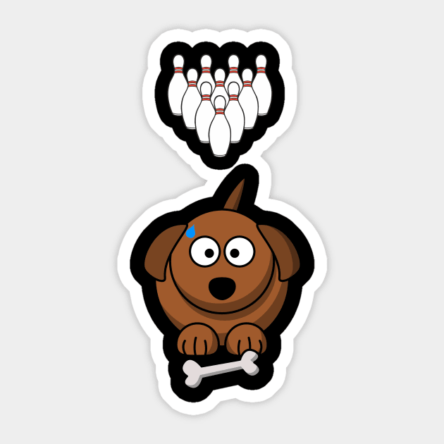 SCARY BOWLS DOG Sticker by GClothes